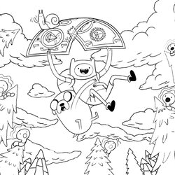 Adventure Time Coloring Pages Team Colors Print Color Colouring Finn Printable Sheets Cartoon Book Popular
