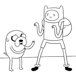 Magnificent Adventure Time Coloring Pages Finn Home Jake Color Printable Dog Characters Print Popular Library