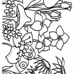 Preschool Spring Coloring Pages Home Popular