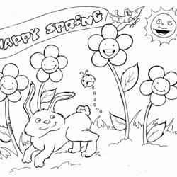 Sterling Printable Spring Coloring Pages Kindergarten Home Sheets Comments