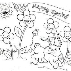 Supreme Coloring Pages Free For Kids Spring Time Home Sheets April Print Break Color Season Drawing Printable