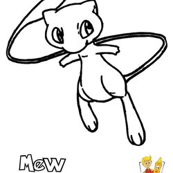 Out Of This World Pokemon Coloring Pages At Free Printable Mew Legendary Print Logo Sheets Kids Rare
