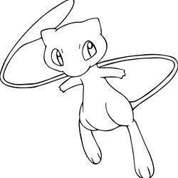 Superb Pokemon Coloring Pages Sketch Page Mew Sheets Drawing Printable Quality High Cute Mon Template Print