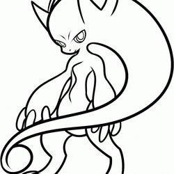 Cool Pokemon Coloring Pages At Free Printable Mega Mew Colouring Sheet Color Print Armored Library