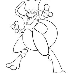Exceptional Mega Coloring Pages Home Printable Pokemon Mew Template Popular