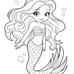 Admirable Mermaid Coloring Pages For Kids And Adults Our Mindful Life Simple Cute Barbie Page Original