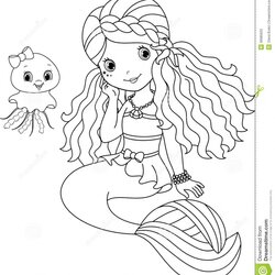 Splendid Cute Mermaid Coloring Pages At Free Printable Baby Kids Water Just Little Color Merman Melody