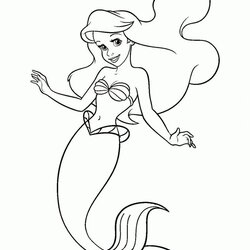 Cute Mermaid Coloring Sheets In Pages Ariel Mermaids