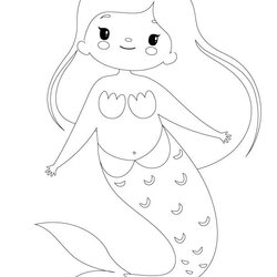 Eminent Cute Coloring Pages Mermaids Girls
