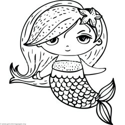 Wizard Cute Mermaid Coloring Pages At Free Printable Perry Katy Baby Print Color