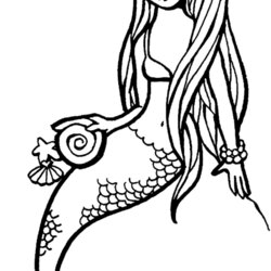 Terrific Cute Free Mermaid Coloring Pages Home Popular