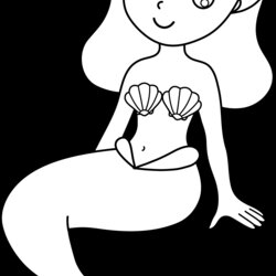 Swell Baby Mermaid Coloring Pages Home Cute Little Popular