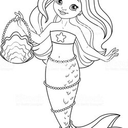 Out Of This World Cute Easy Mermaid Coloring Pages