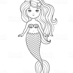Mermaid Coloring Pages For Kids Free Download