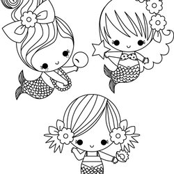 The Highest Quality Mermaid Coloring Pages Cute Page Printable Baby Kids Choose Board
