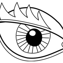 High Quality Eye Coloring Page Free Download On Eyes Pages