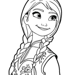 Capital Coloring Pages Frozen Anna Page