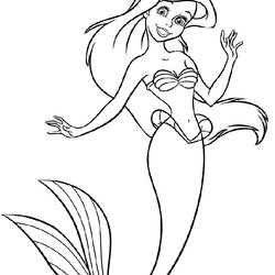 Mermaid Princess Ariel Coloring Pages Print Color Craft Easy
