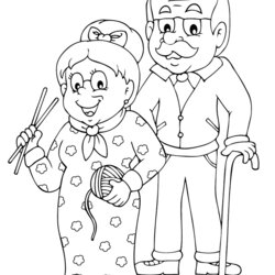 Free Printable Grandparents Day Coloring Pages Print Innocence Page