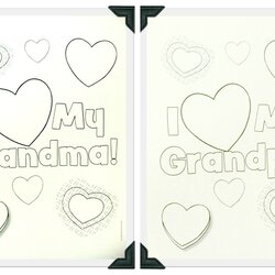 Superlative Happy Grandparents Day Coloring Pages Free Printable Grandma Cards Mother Valentines Color
