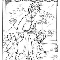 Capital Free Grandparents Day Coloring Page Pages Kids Candy Activities Sheets Helping Others Shopping Go