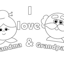 Admirable Grandparents Day Coloring Page For Kids Home Grandma Grandpa Pages Drawing Grandparent Preschool