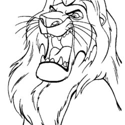 High Quality Lion Coloring Pages For Kids Disney Color King Printable Para Sheet Super Leon