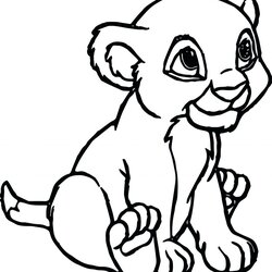 Outstanding Cartoon Lion Coloring Pages At Free Printable Small Mountain Color Print