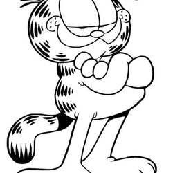 Fantastic Coloring Pages Printable Garfield Page
