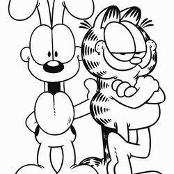 Printable Garfield Coloring Pages To Kids And