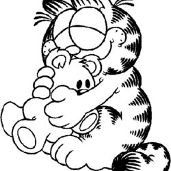 Exceptional Garfield Coloring Pages Color Print Printable Kids Movie Cartoon Con