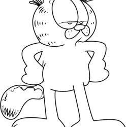 Swell Garfield Coloring Page For Kids Free Printable