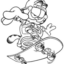 Superior Garfield Coloring Pages