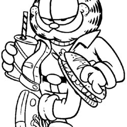 Smashing Free Garfield Coloring Pages To Print Kids Color Characters For Children