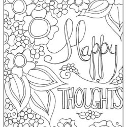 Splendid Happy Coloring Pages Home Printable Quote Colouring Inspirational Library Pencils Verse