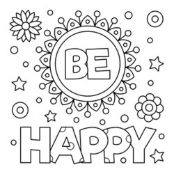 Happy Coloring Pages For Kids Printable Print