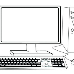 Splendid Computer Coloring Pages Best For Kids