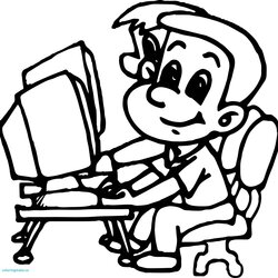 Matchless Computer Coloring Pages For Kids At Free Printable Drawing Games Cartoon Grade Playing Game Kid