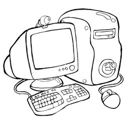 Super People And Jobs Coloring Pages For Kids Computer Drawing