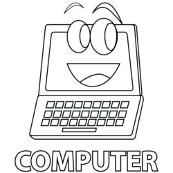 Free Printable Computer Coloring Page Pages Worksheets Educational Lab Colouring Kids Kindergarten Grade