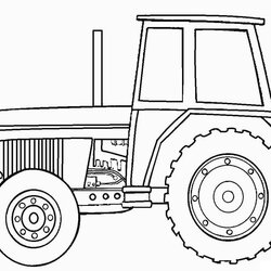 Marvelous Backhoe Loader Coloring Page Free Printable Pages For Kids Tractor