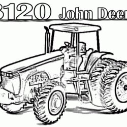 Free Printable Tractor Coloring Pages For Kids Deere John Tractors Print Color Colouring Trailer Construction