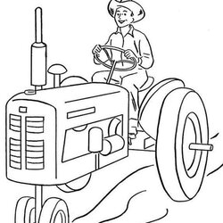 Excellent Printable Coloring Pages Tractors Tractor Cool