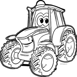 Exceptional Tractor Coloring Page Printable Case Pages
