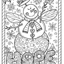 Coloring Pages Christmas For Adults At Free Download Adult Snow Printable Angel Colouring Sheets Books