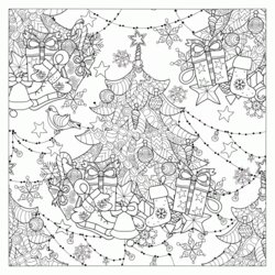 Admirable Christmas Tree Coloring Pages For Adults Printable Com Adult Print Look Other Find