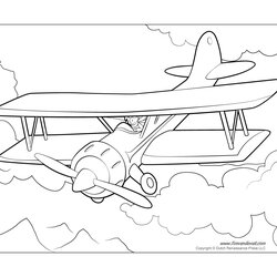 High Quality Airplane Coloring Pages Tim Van Kids Inked Adobe Illustrator Pen Took Tool Phone Then Using