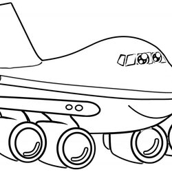 Excellent Free Airplane Coloring Pages For Kids Page