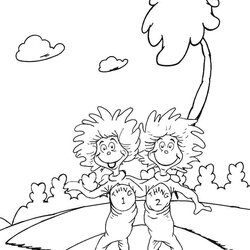 Great Free Printable Dr Seuss Coloring Pages For Kids Thing Two Birthday Activities Happy Wacky Color Print