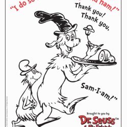 Spiffing Free Dr Seuss Thing Coloring Page Download Clip Art Ham Eggs Green Pages Printable Color Print